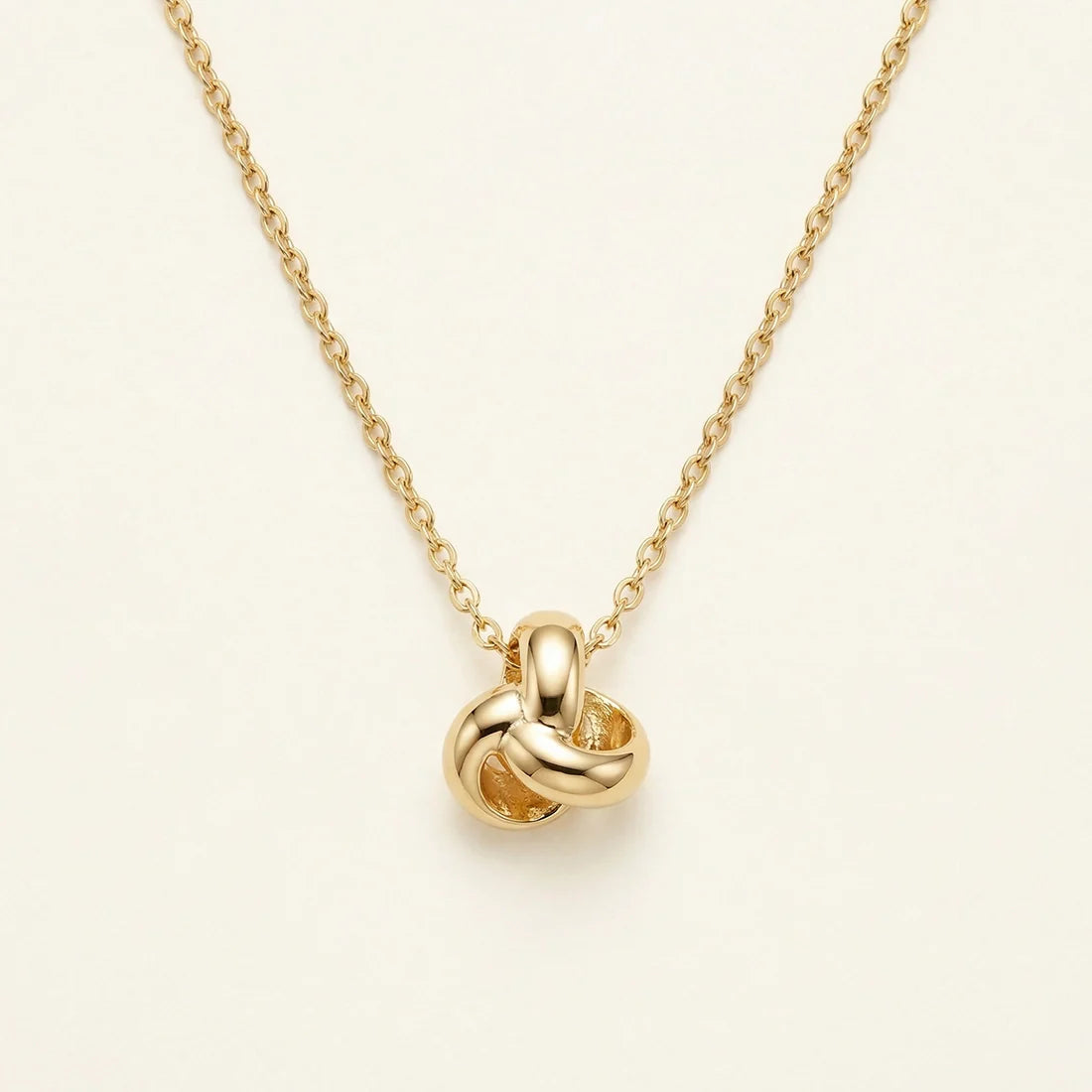 14K Gold-Plated Union Knot Necklace