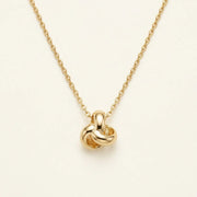 14K Gold-Plated Union Knot Necklace