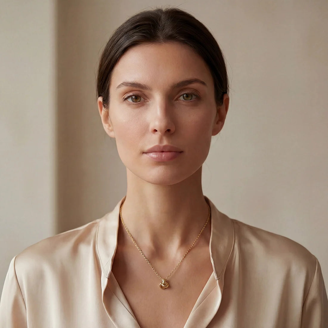 14K Gold-Plated Union Knot Necklace